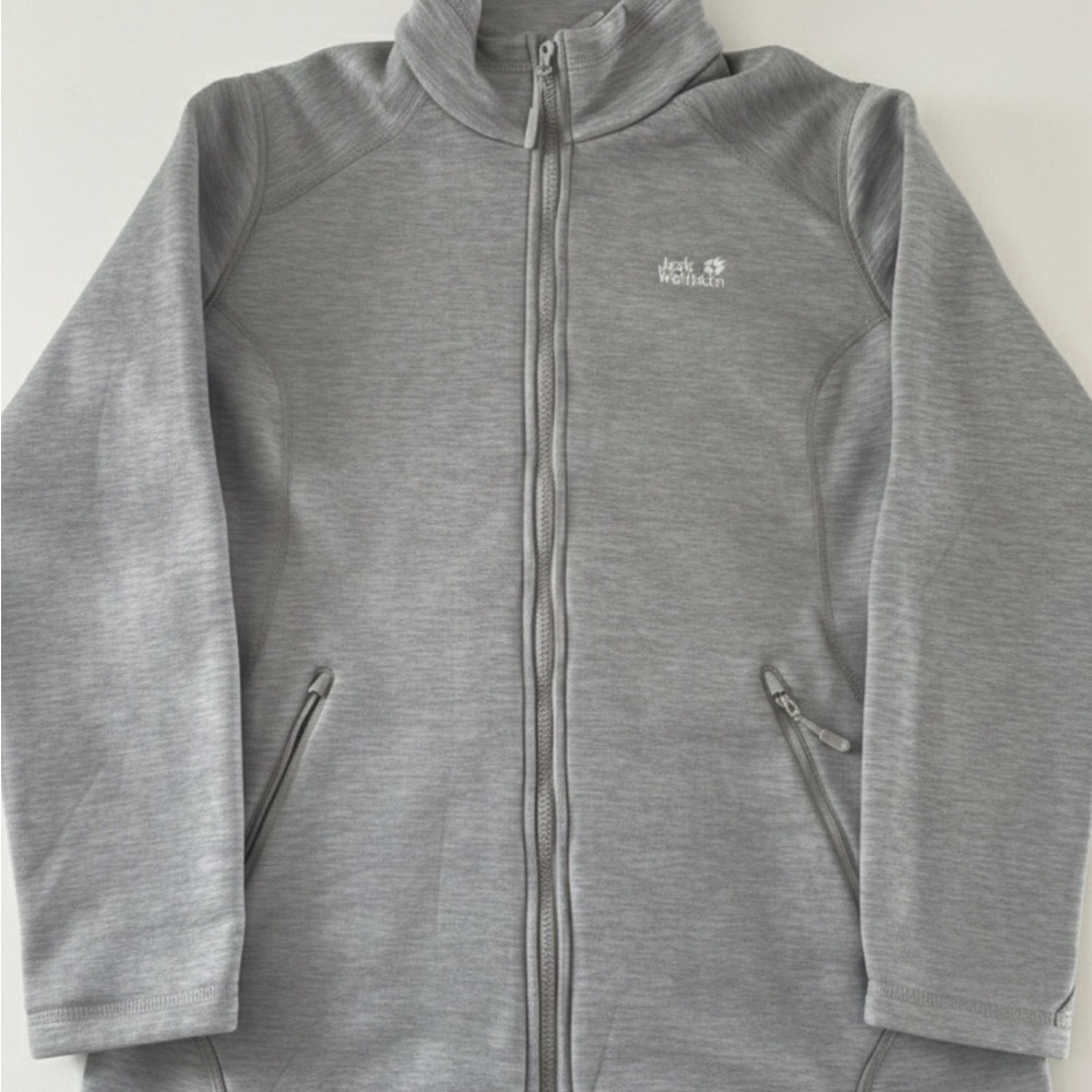 Jack Wolfskin Women’s Light Gray Fleece Midlayer